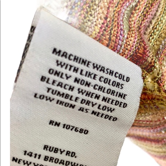 Ruby Rd. MultiColor Woven Tie @ Waist Top - Picture 5 of 6